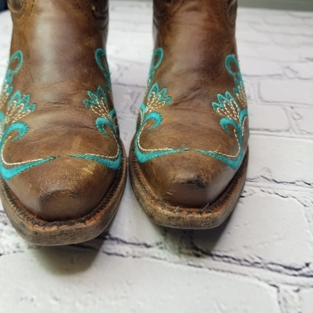Corral teen Willa brown embroidered cowgirl boots